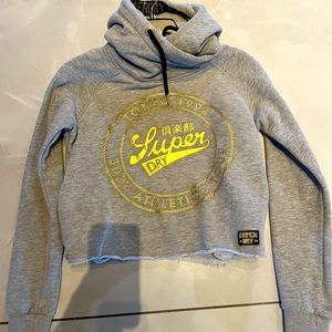 Super Dry Small Cropped Hoodie